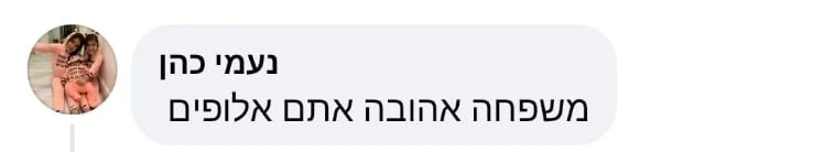 המלצה מפייסבוק על משפחת אבטה, מאת נעמי: משפחה אהובה, אתם אלופים.